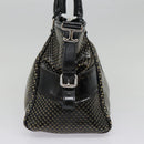 FENDI Hand Bag Enamel Black 8BN157 Auth hk1661-3