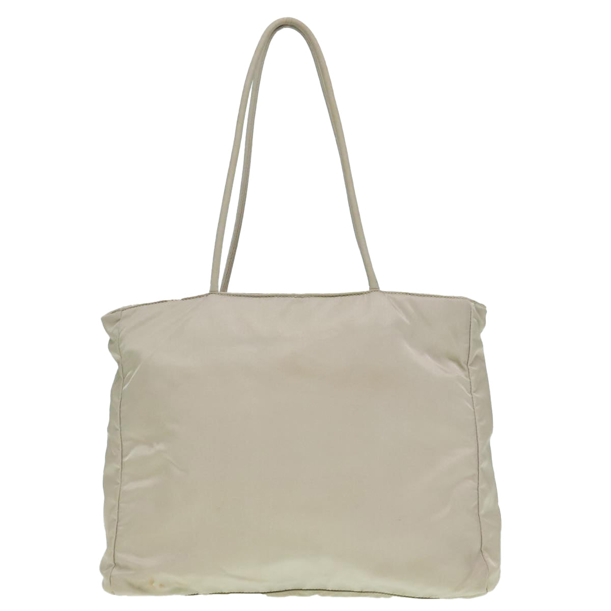 PRADA Tote Bag Nylon Beige Auth hk1669 - 0