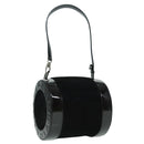 BVLGARI Hand Bag Suede Brown Auth hk1677-1