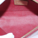 LOUIS VUITTON Vernis Rayure Pochette Cosmetic Pomme D'amour M91721 Auth hk1684-10