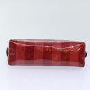 LOUIS VUITTON Vernis Rayure Pochette Cosmetic Pomme D'amour M91721 Auth hk1684-6