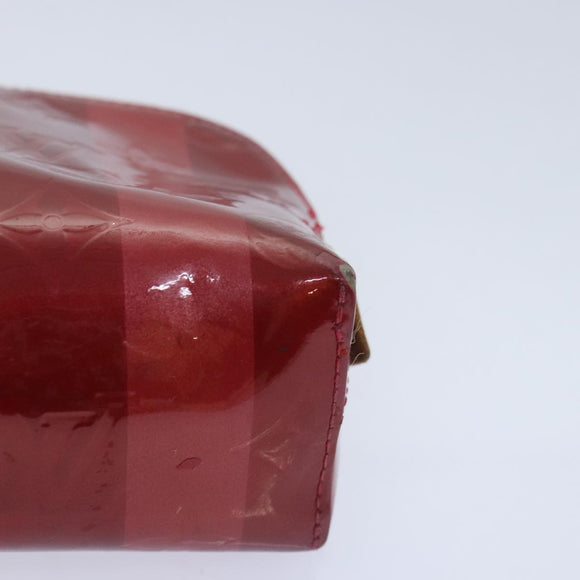 LOUIS VUITTON Vernis Rayure Pochette Cosmetic Pomme D'amour M91721 Auth hk1684