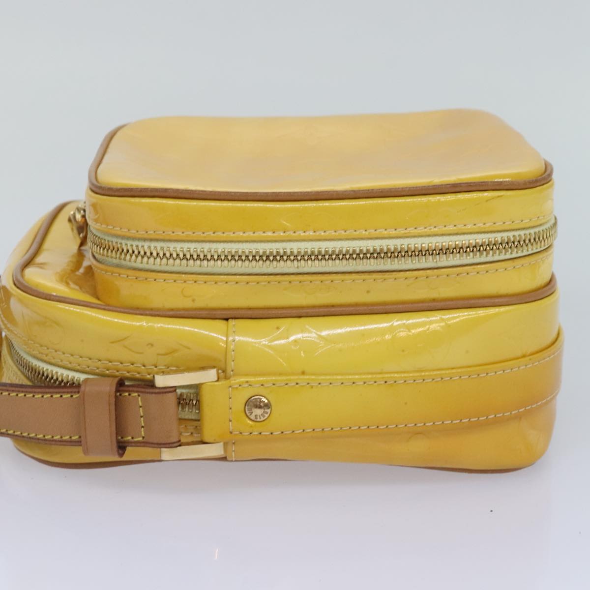 LOUIS VUITTON Monogram Vernis Wooster Shoulder Bag Yellow M91075 LV Auth hk1687