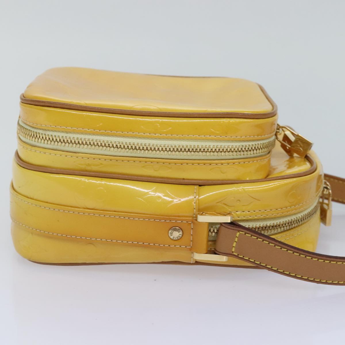 LOUIS VUITTON Monogram Vernis Wooster Shoulder Bag Yellow M91075 LV Auth hk1687