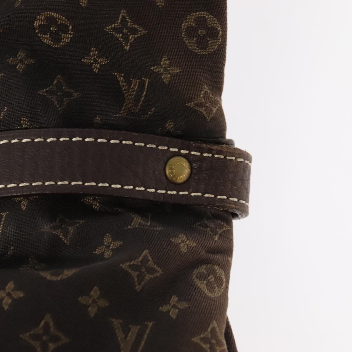 LOUIS VUITTON Monogram Mini Lin Saumur PM Shoulder Bag Ebene M95227 Auth hk1691