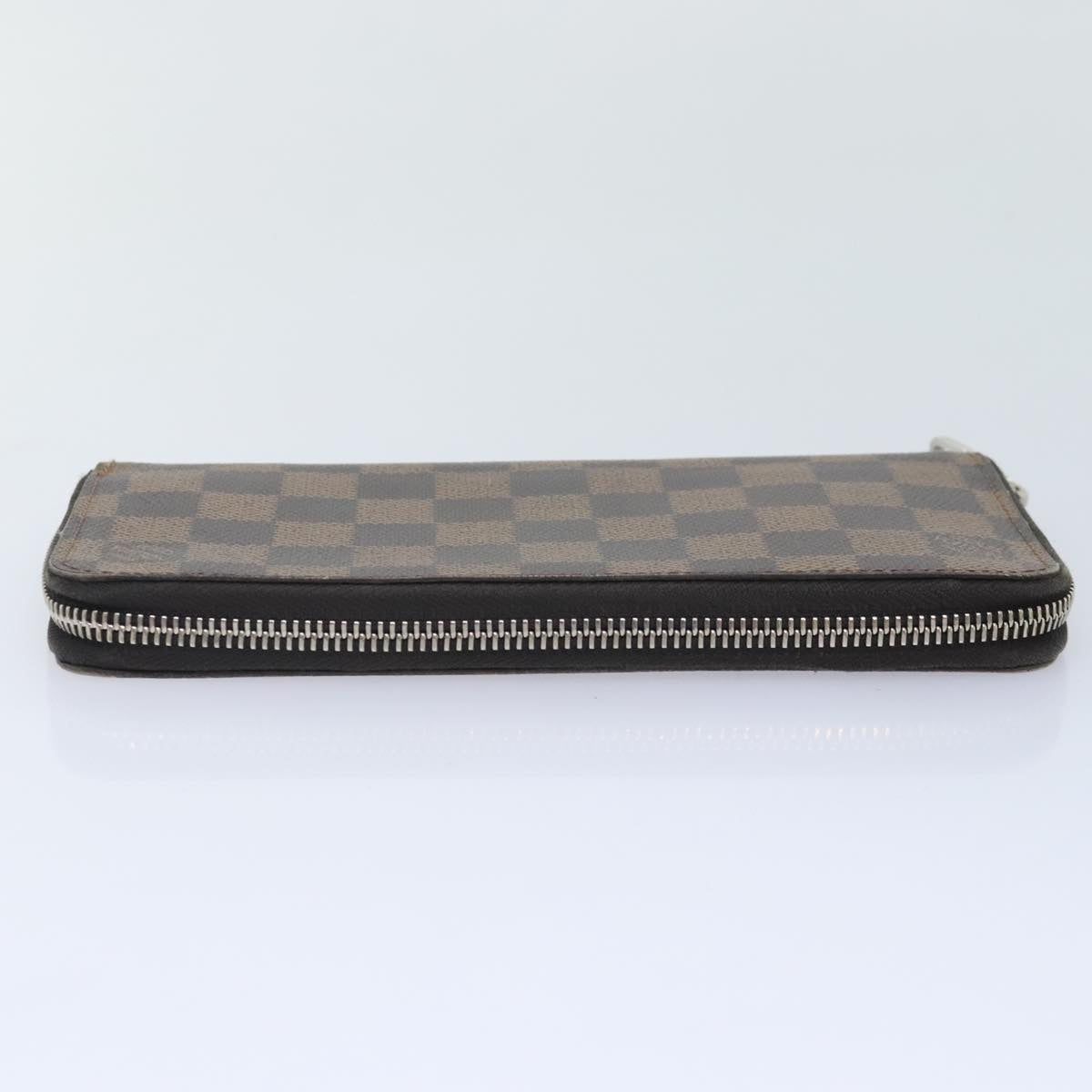 LOUIS VUITTON Damier Ebene Zippy Wallet Vertical Long Wallet N61207 Auth hk1692