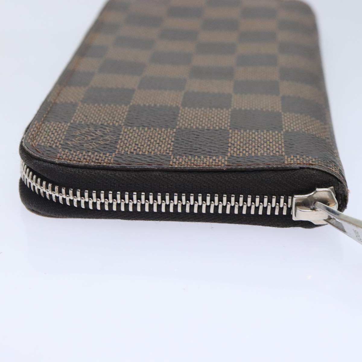 LOUIS VUITTON Damier Ebene Zippy Wallet Vertical Long Wallet N61207 Auth hk1692