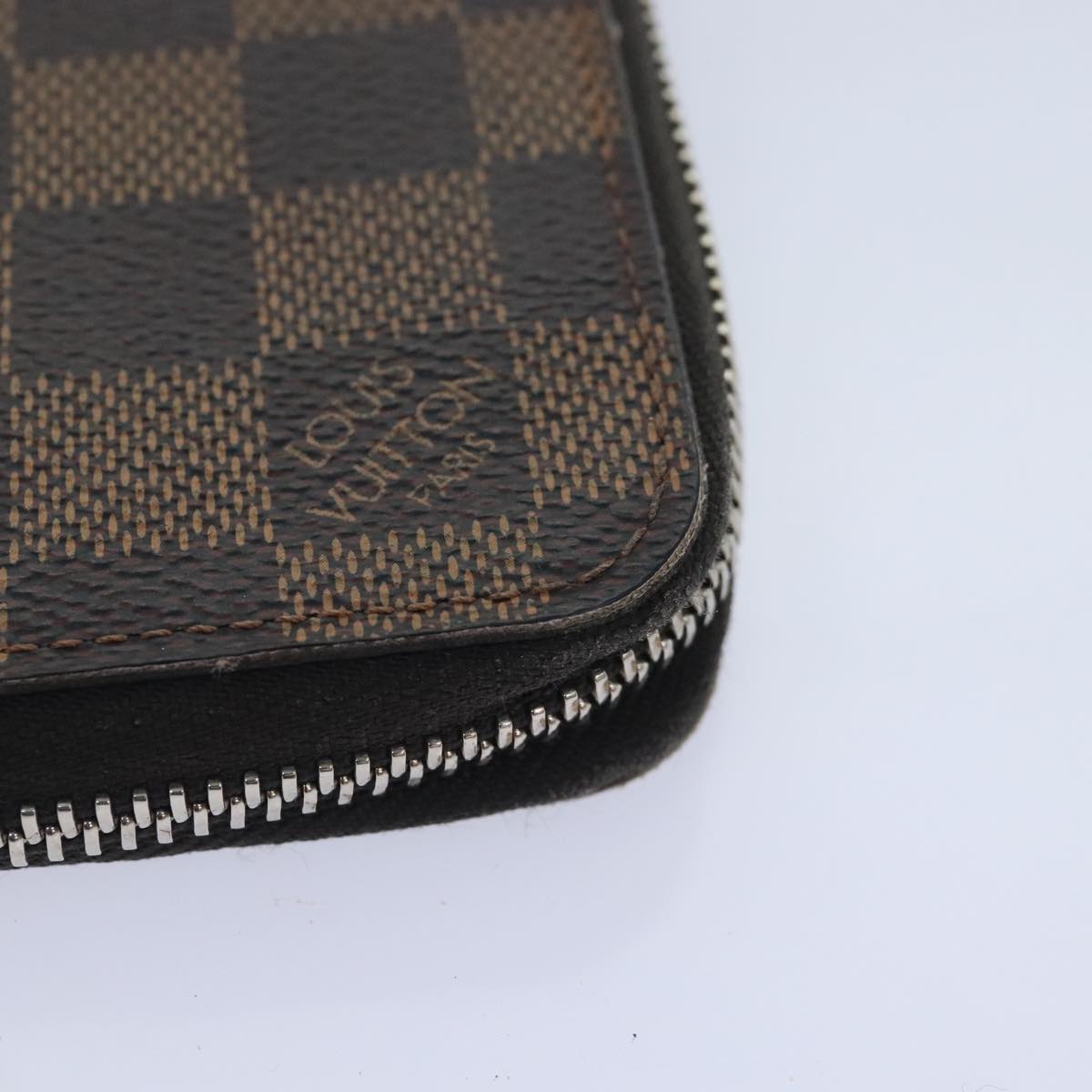 LOUIS VUITTON Damier Ebene Zippy Wallet Vertical Long Wallet N61207 Auth hk1692