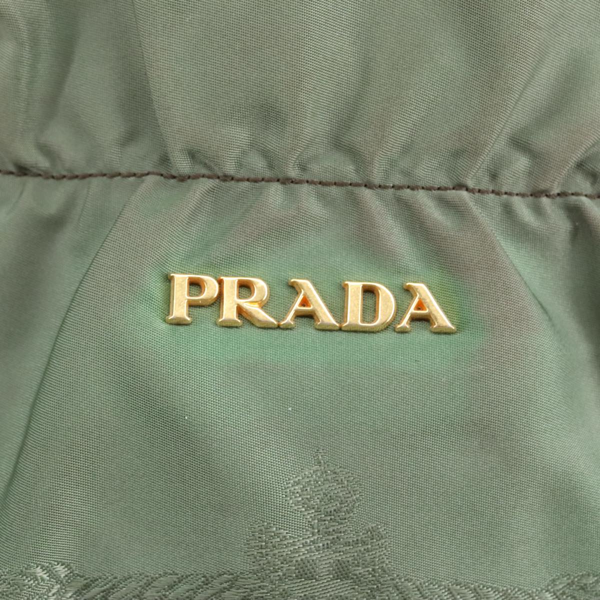 PRADA Tote Bag Nylon Khaki Auth hk1706