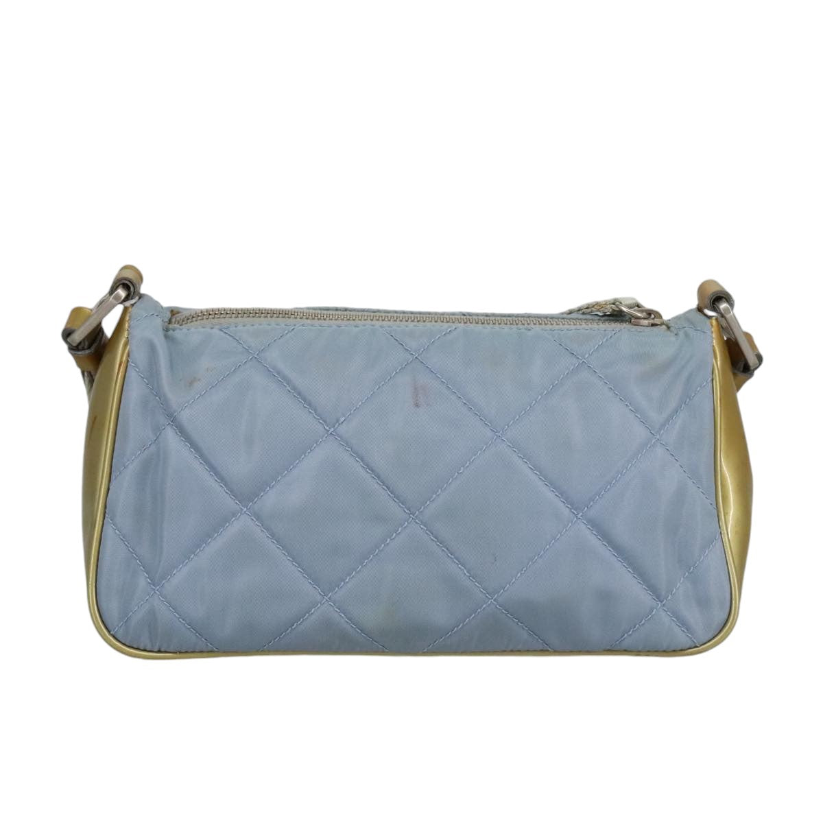 PRADA Shoulder Bag Nylon Baby Blue Auth hk1707 - 0