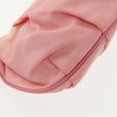 PRADA Pouch Nylon Pink Silver Auth hk1709-15