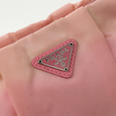 PRADA Pouch Nylon Pink Silver Auth hk1709-17