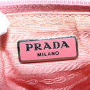 PRADA Pouch Nylon Pink Silver Auth hk1709-18