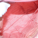 PRADA Pouch Nylon Pink Silver Auth hk1709-10