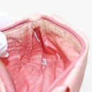 PRADA Pouch Nylon Pink Silver Auth hk1709-20