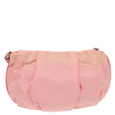 PRADA Pouch Nylon Pink Silver Auth hk1709-2