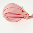 PRADA Pouch Nylon Pink Silver Auth hk1709-3
