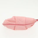 PRADA Pouch Nylon Pink Silver Auth hk1709-5