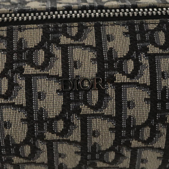 Christian Dior Trotter Canvas Oblique Shoulder Bag Blue Auth hk1747V