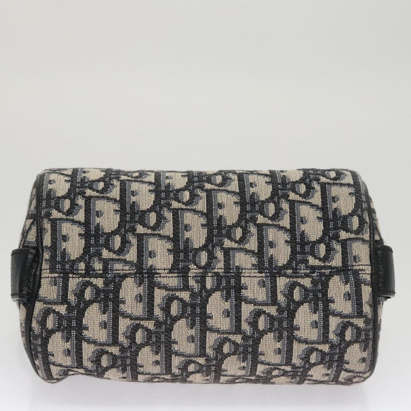 Christian Dior Trotter Canvas Oblique Shoulder Bag Blue Auth hk1747V