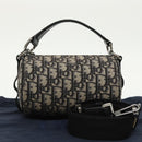 Christian Dior Trotter Canvas Oblique Shoulder Bag Blue Auth hk1747V-25