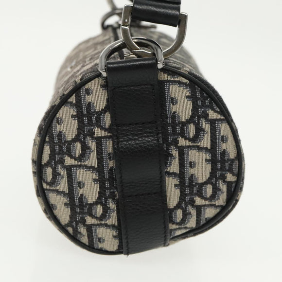 Christian Dior Trotter Canvas Oblique Shoulder Bag Blue Auth hk1747V