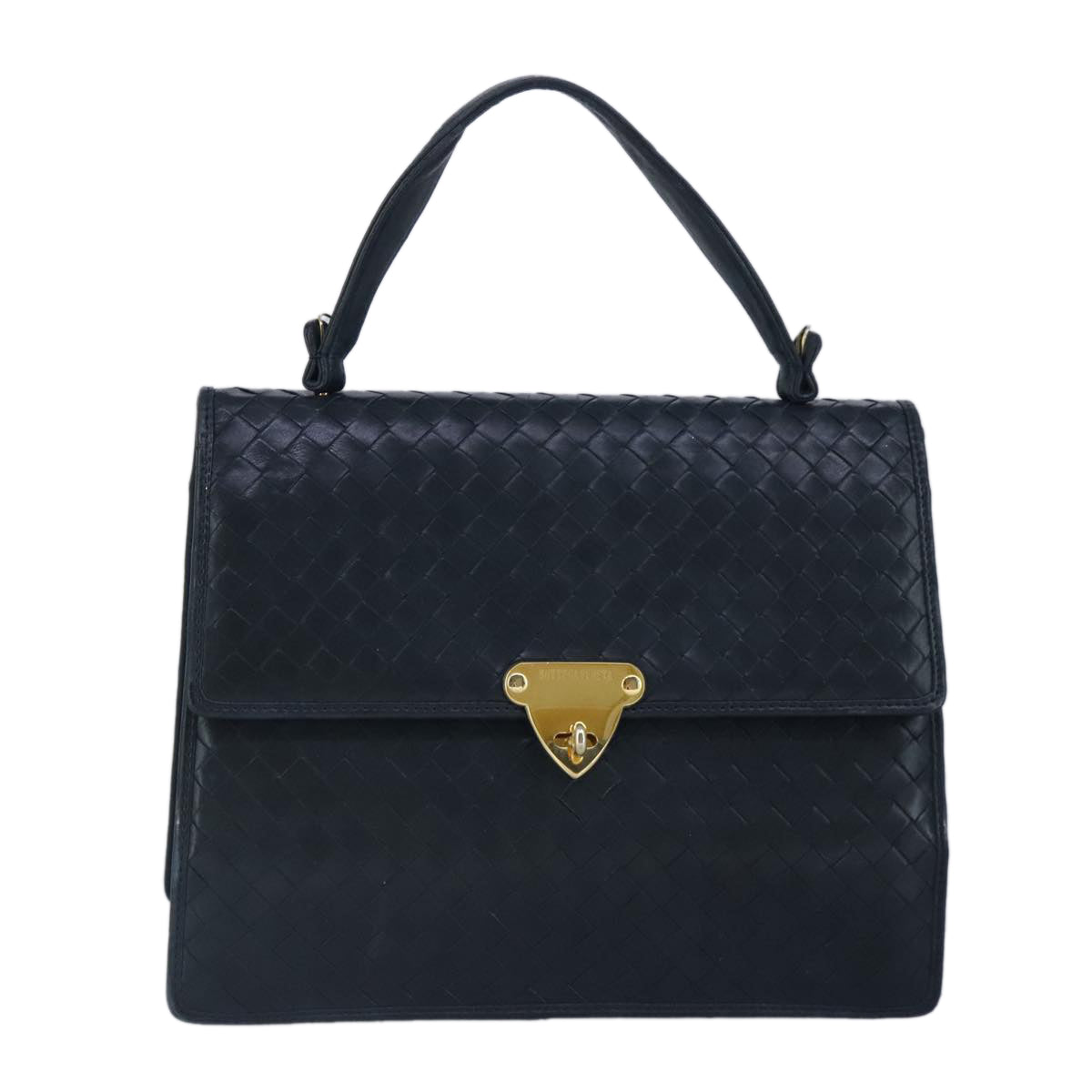 BOTTEGA VENETA INTRECCIATO Hand Bag Leather Navy Auth hk1756