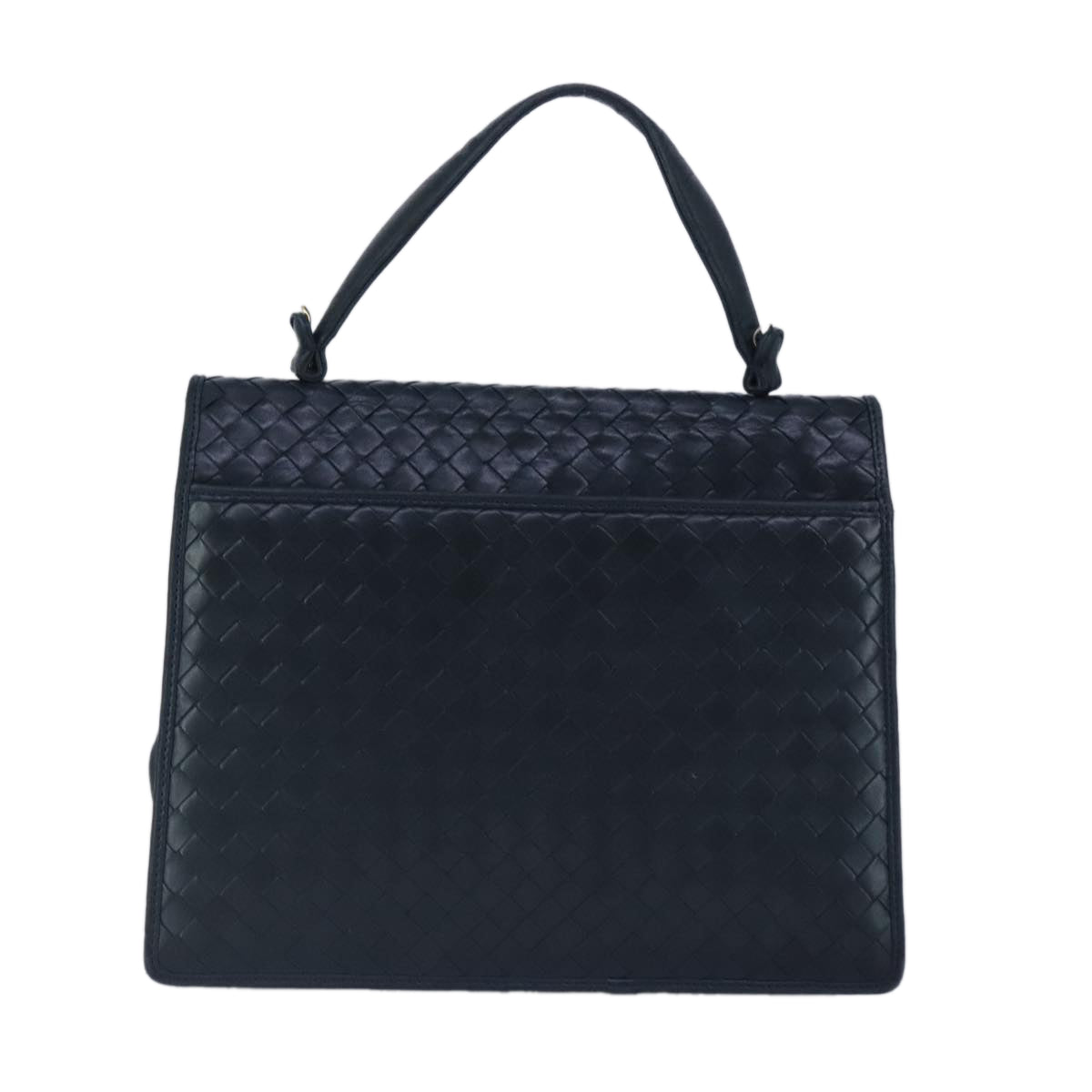 BOTTEGA VENETA INTRECCIATO Hand Bag Leather Navy Auth hk1756 - 0