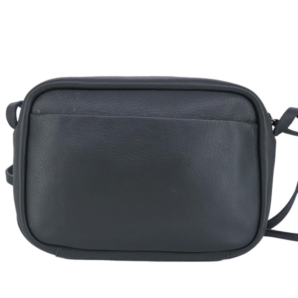 BALENCIAGA Everyday camera S Shoulder Bag Leather Gray Auth hk1763