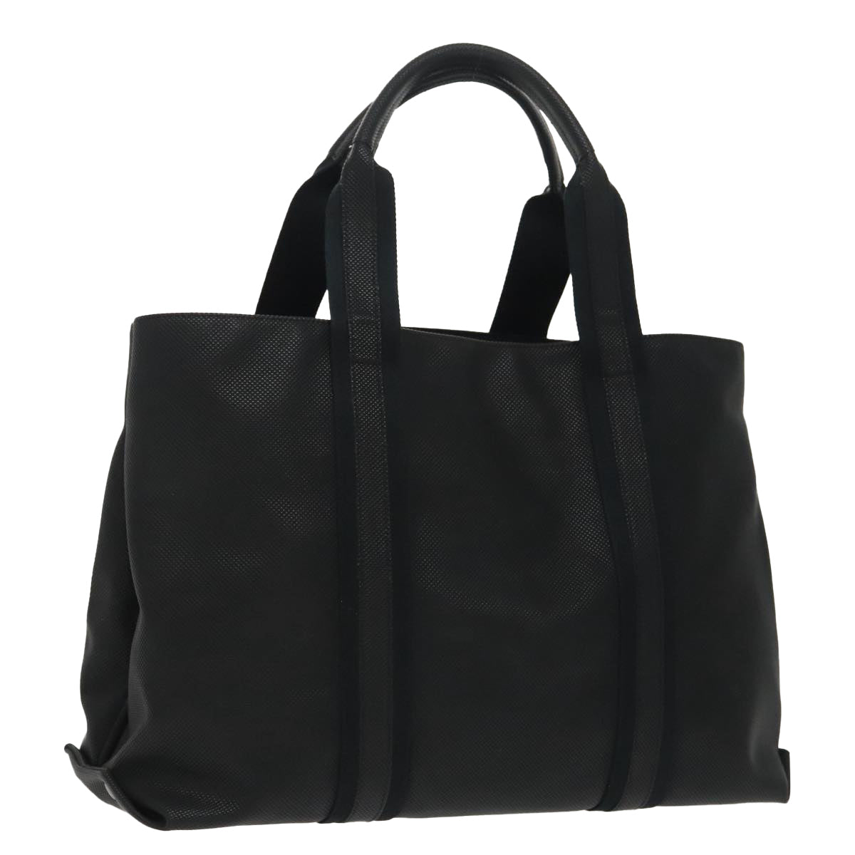 BOTTEGA VENETA Tote Bag PVCCanvas Black Auth hk1766