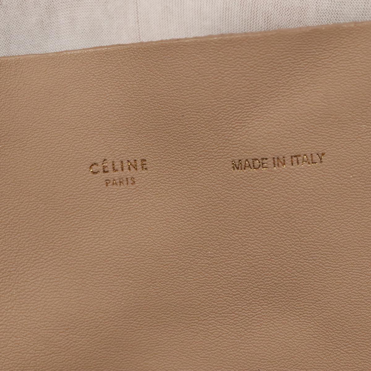 CELINE Horizontalkava Tote Bag Leather Pink Gold Auth hk1770