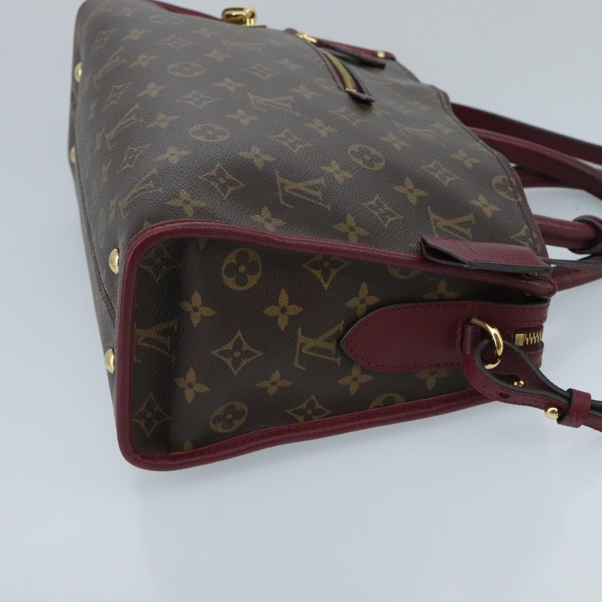 LOUIS VUITTON Monogram Popincourt PM Hand Bag 2way Wine Red M43462 Auth hk1791