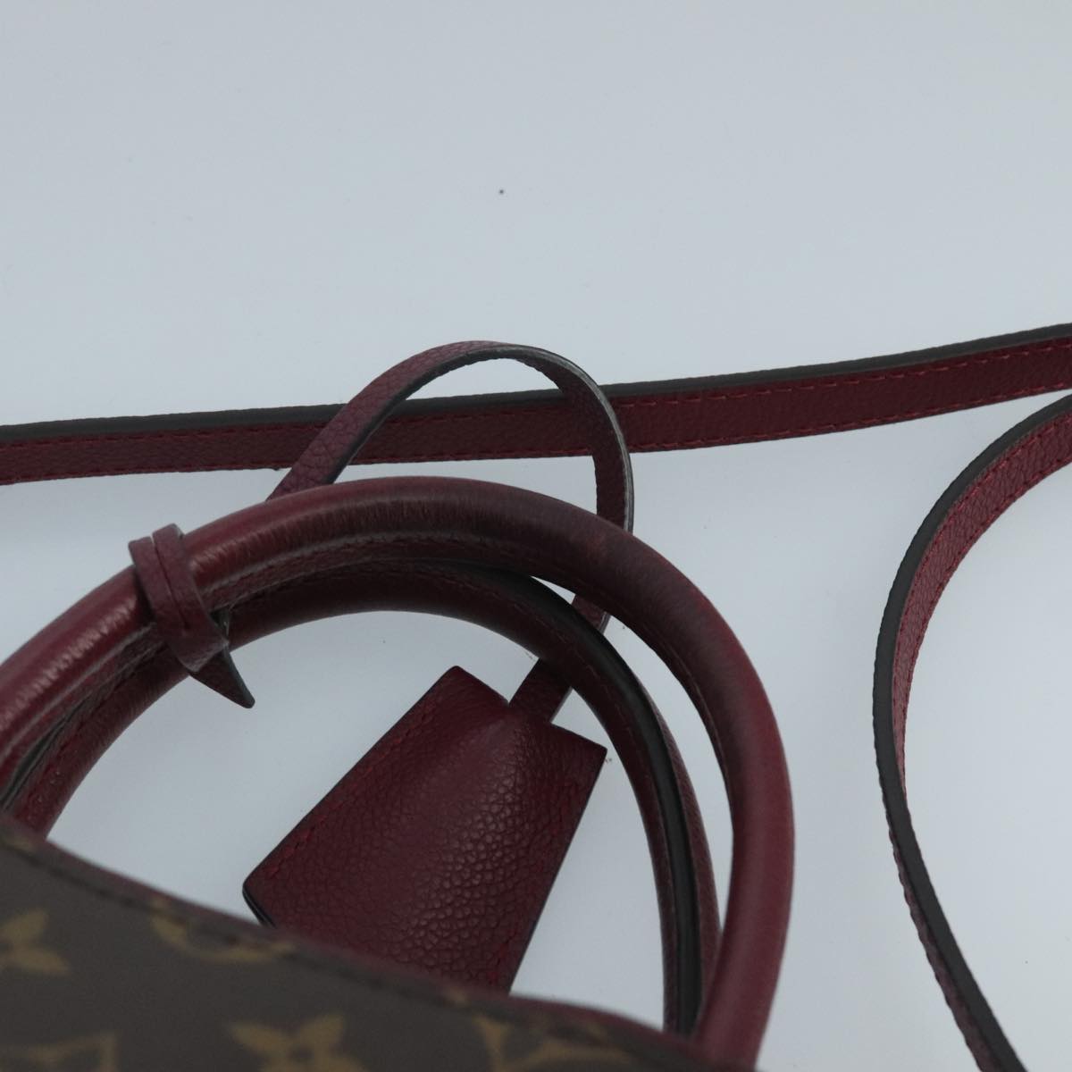 LOUIS VUITTON Monogram Popincourt PM Hand Bag 2way Wine Red M43462 Auth hk1791