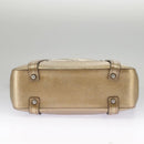 BURBERRY Nova Check Shoulder Bag Canvas Leather Beige Gold Auth hk1797-11