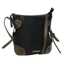 BURBERRY Shoulder Bag Nylon Leather Black Auth hk1803-1