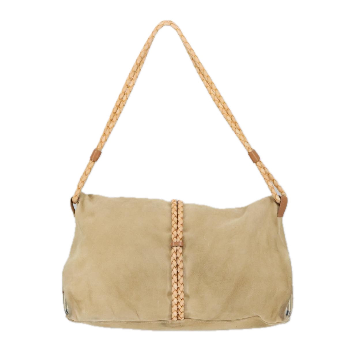 BURBERRY Shoulder Bag Suede Beige Auth hk1804 - 0