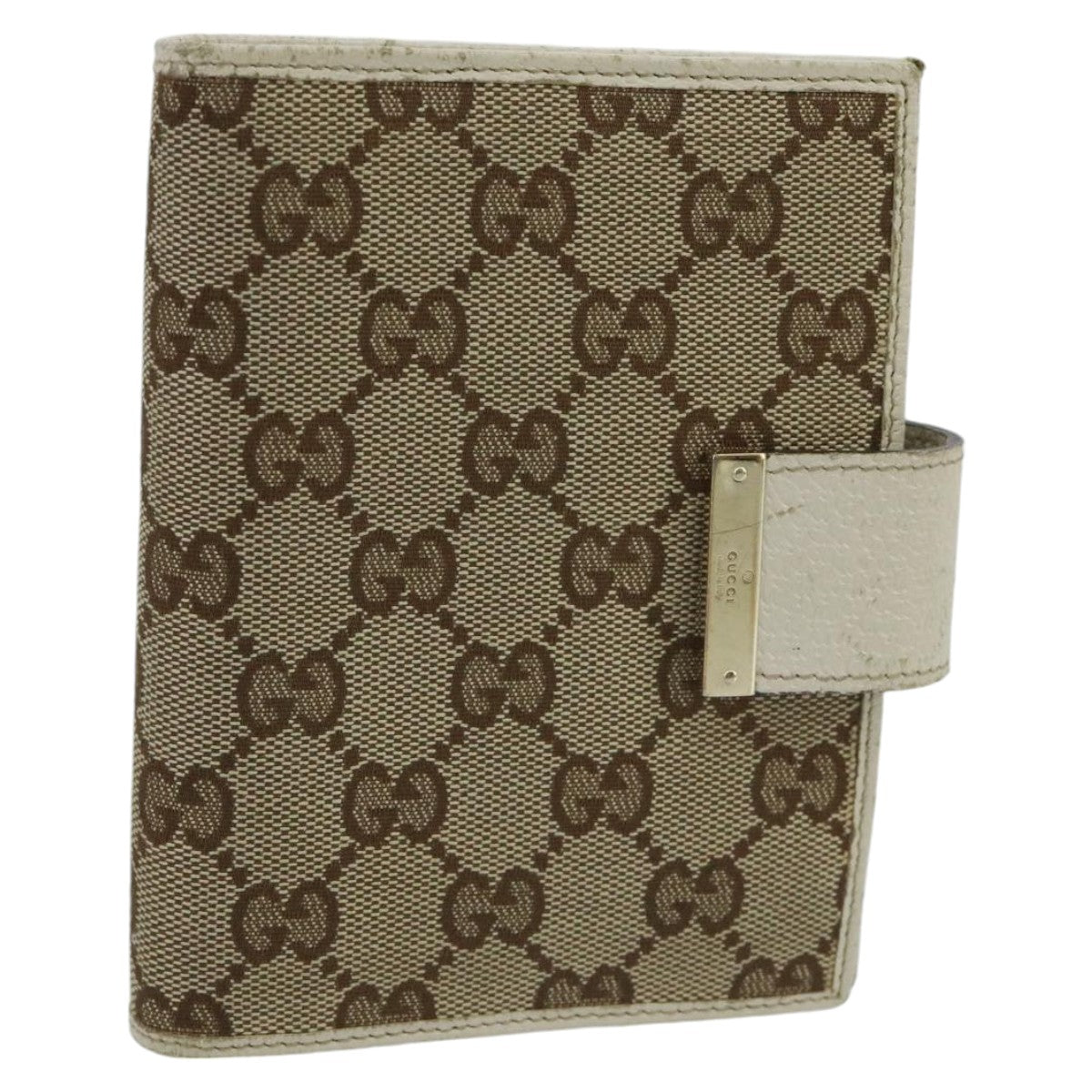 GUCCI GG Canvas Day Planner Cover Beige 115240 Auth hk1809