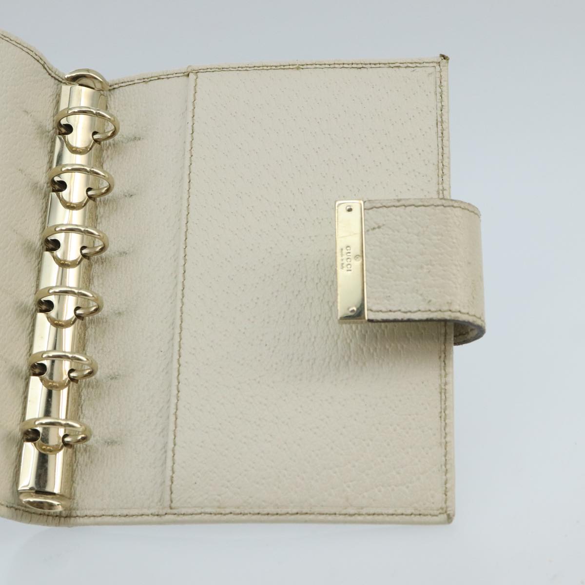 GUCCI GG Canvas Day Planner Cover Beige 115240 Auth hk1809