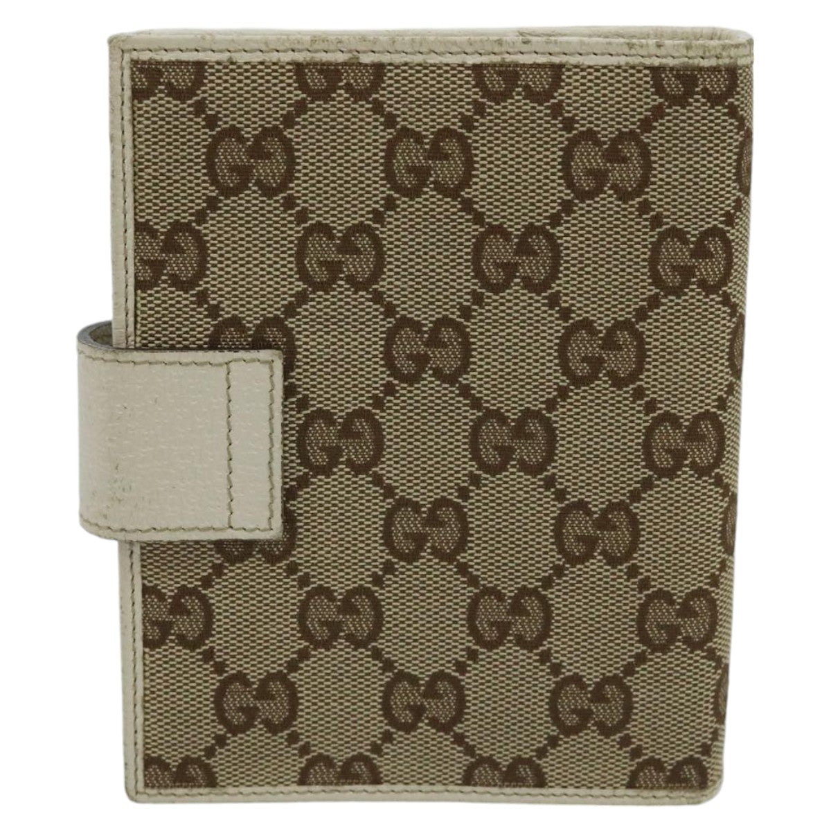 GUCCI GG Canvas Day Planner Cover Beige 115240 Auth hk1809