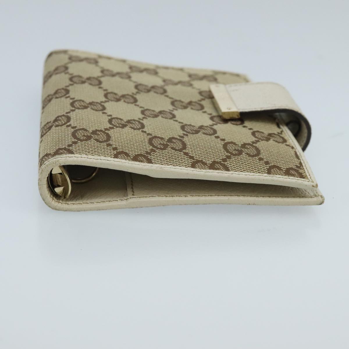 GUCCI GG Canvas Day Planner Cover Beige 115240 Auth hk1809