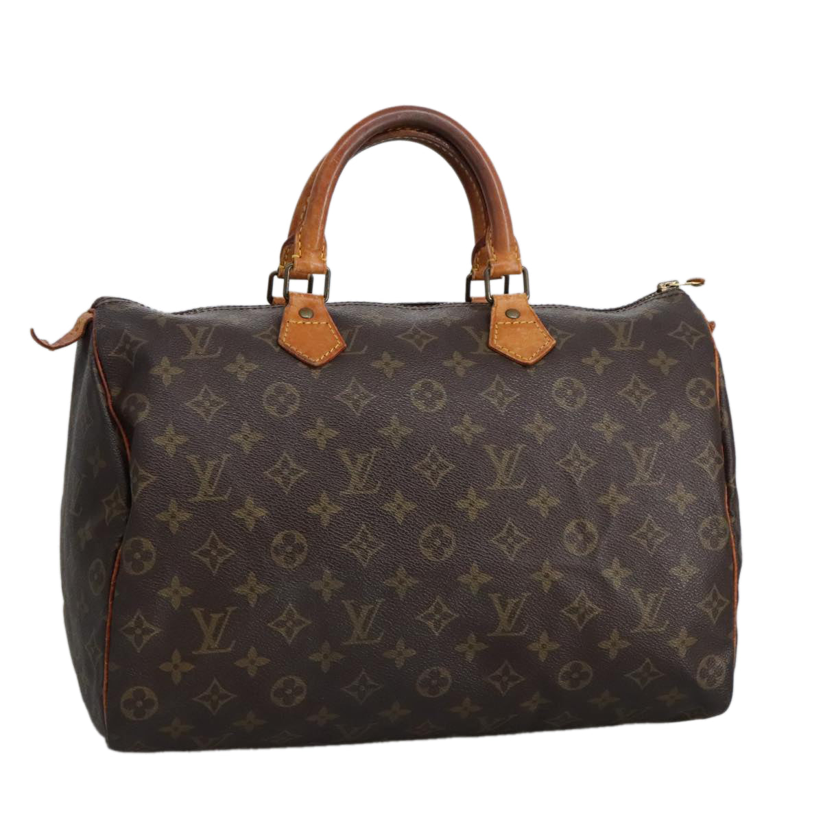 LOUIS VUITTON Monogram Speedy 35 Hand Bag M41524 LV Auth hk1816