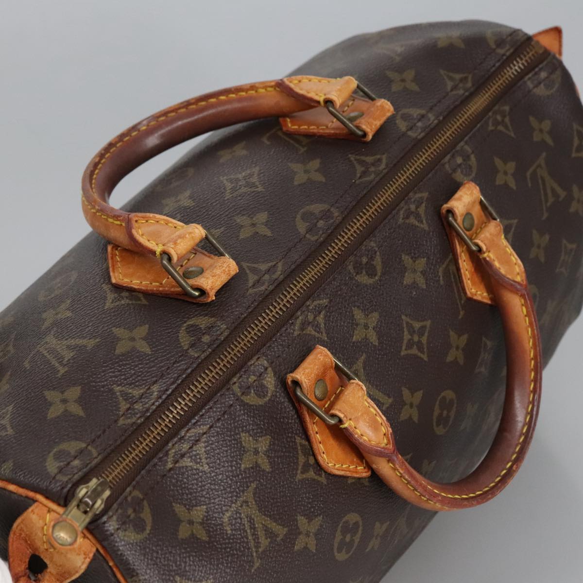 LOUIS VUITTON Monogram Speedy 35 Hand Bag M41524 LV Auth hk1816