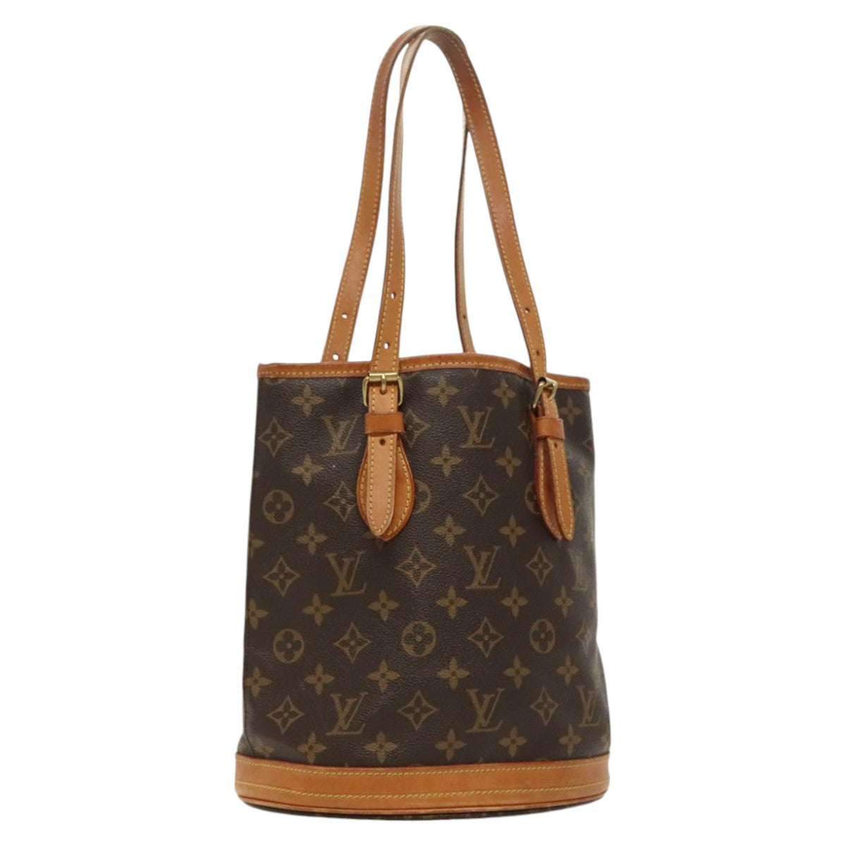 LOUIS VUITTON Monogram Bucket PM Shoulder Bag M42238 LV Auth hk1820