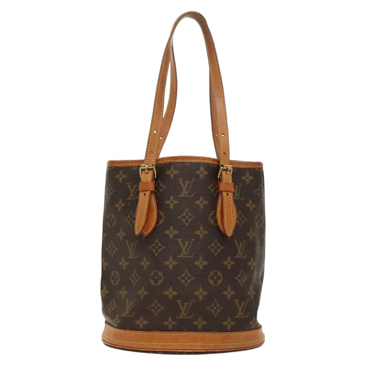 LOUIS VUITTON Monogram Bucket PM Shoulder Bag M42238 LV Auth hk1820