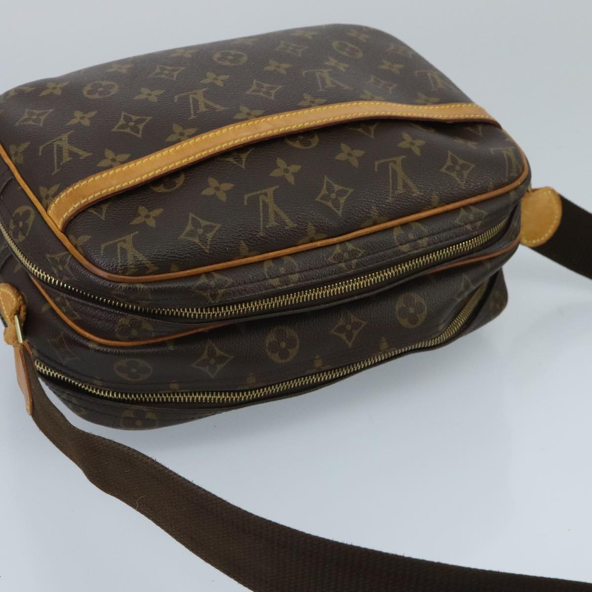 LOUIS VUITTON Monogram Reporter PM Shoulder Bag M45254 LV Auth hk1825