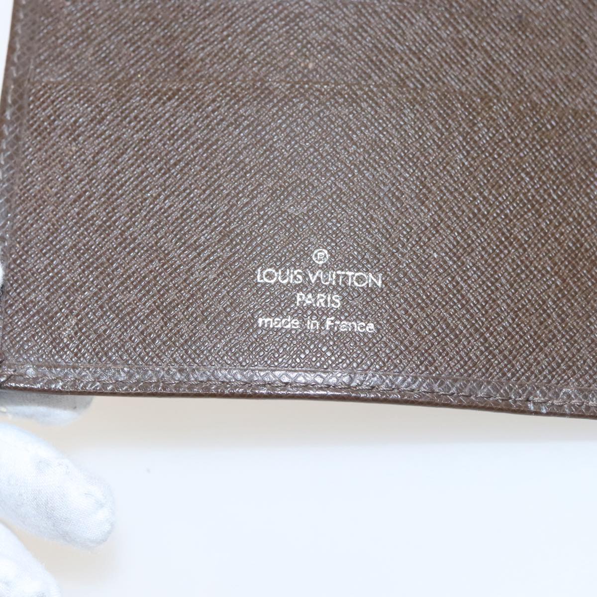 LOUIS VUITTON Taiga Agenda MM Day Planner Cover Grizzly R20426 LV Auth hk1835