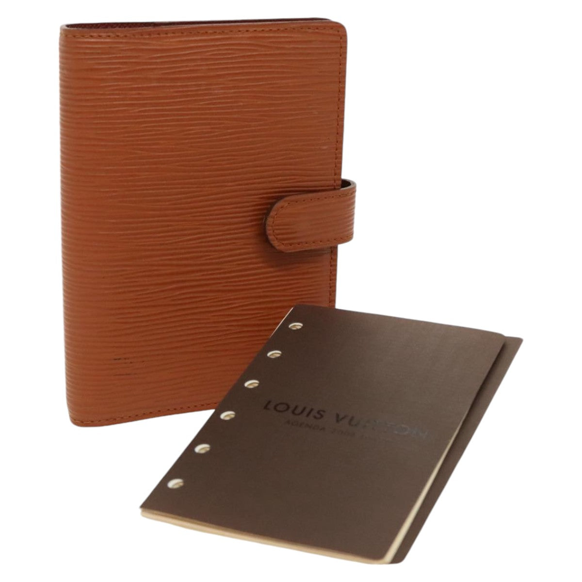 LOUIS VUITTON Epi Agenda PM Day Planner Cover Brown R20053 LV Auth hk1842 - 0