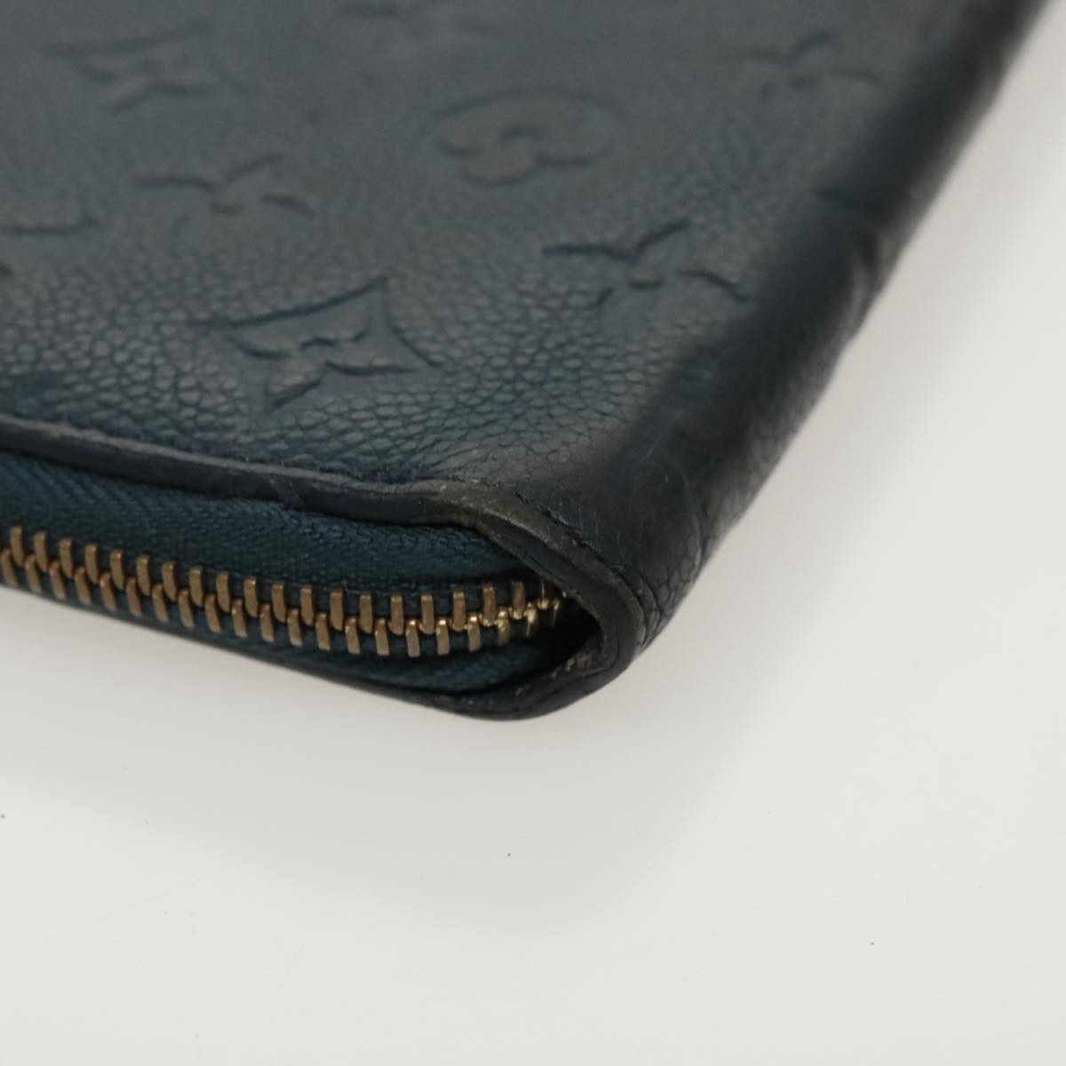 LOUIS VUITTON Empreinte Portefeuille Wallet Ron Wallet Navy M93435 Auth hk1849