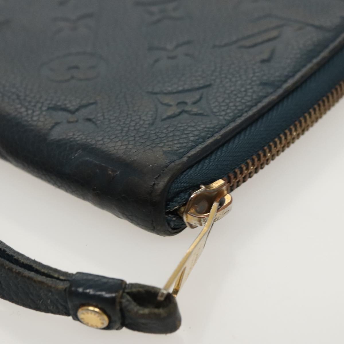 LOUIS VUITTON Empreinte Portefeuille Wallet Ron Wallet Navy M93435 Auth hk1849