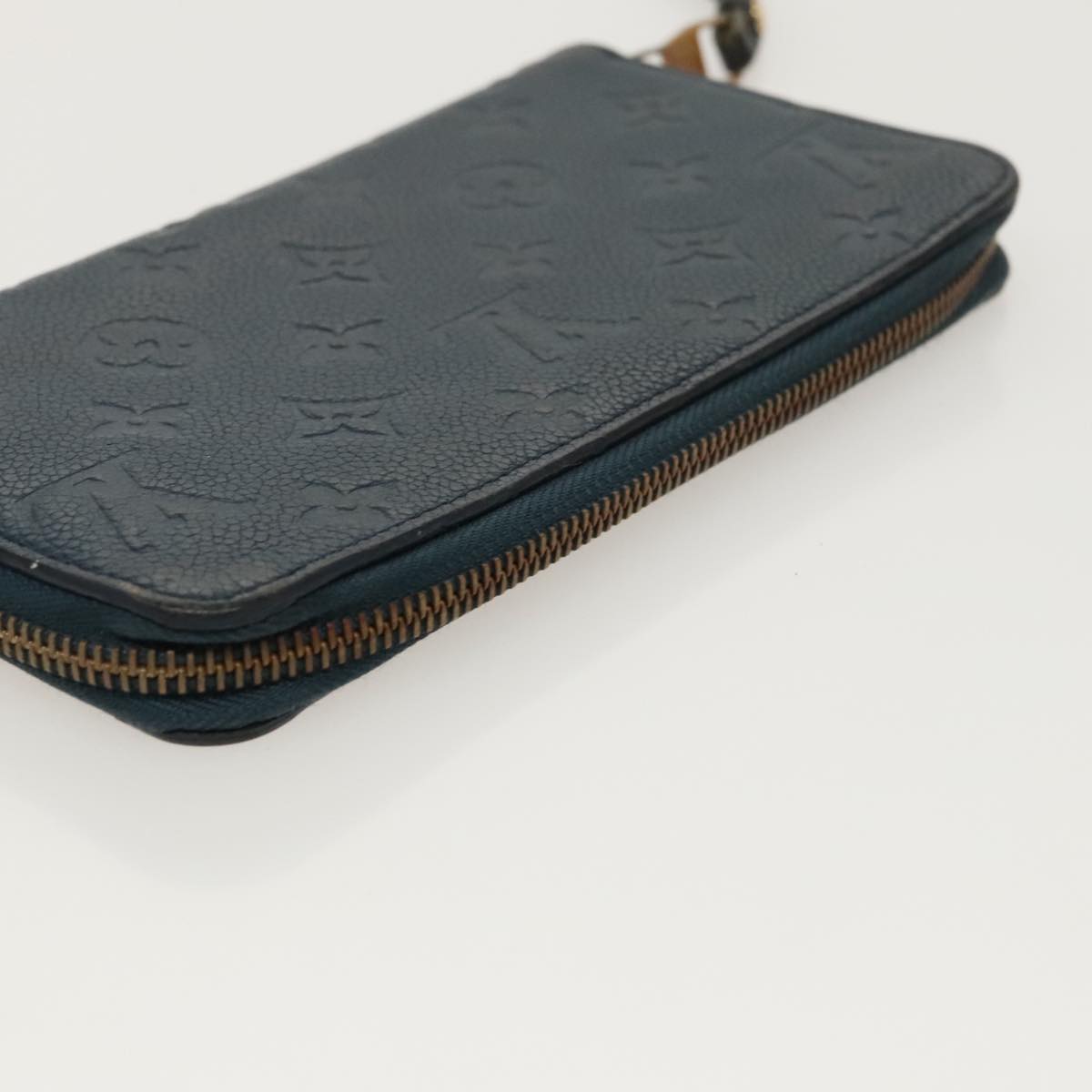 LOUIS VUITTON Empreinte Portefeuille Wallet Ron Wallet Navy M93435 Auth hk1849